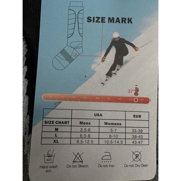 NWT Hylaea Calf High Merino Wool Socks Men’s 6-8.5 Women’s 8-10 Ski Hike - Picture 4 of 6